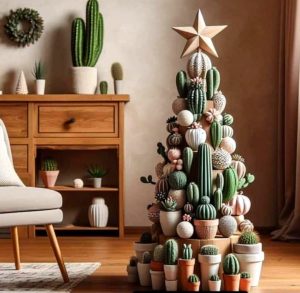 Arbre de noel en cactus pour chats