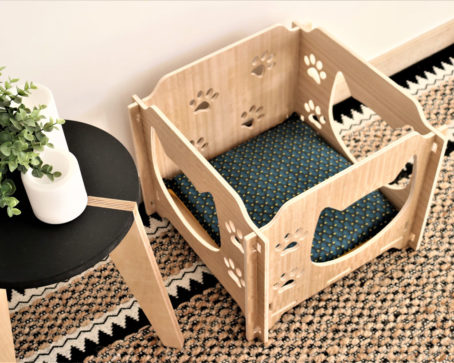Niche en bois pour chat "Zkube" de Côté KUBE vue dessus