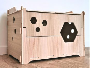 Caisse de mise bas pour chat « Hexagone »