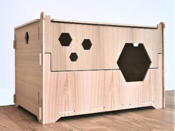 Caisse de mise bas pour chat « Hexagone »