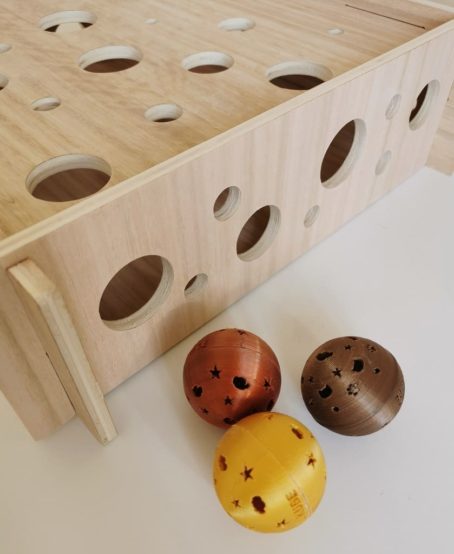 Jeu de balles pour chats Ballbox COTE KUBE vue 2