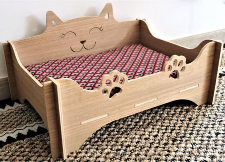 Lit pour chat et chien -Chat COTE KUBE vue 3/4 gauche