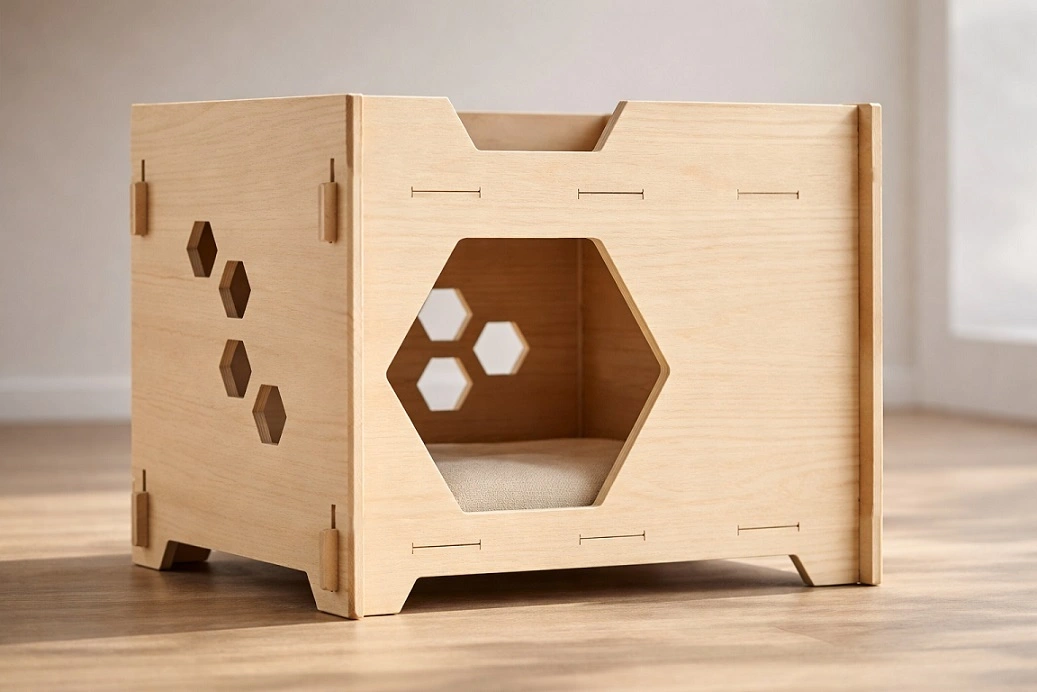 Niche pour chat et chien Hexagone