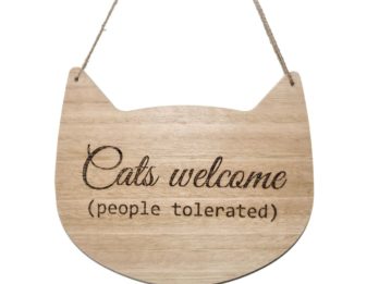 Pancarte « Cats welcome »