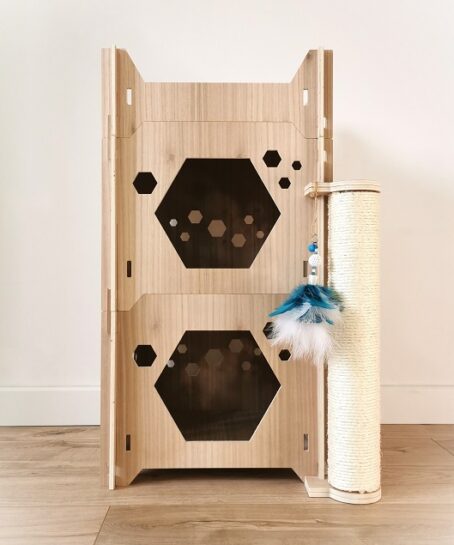 Arbre à chat-Chatmuzement-Cote-KUBE-bleu-2