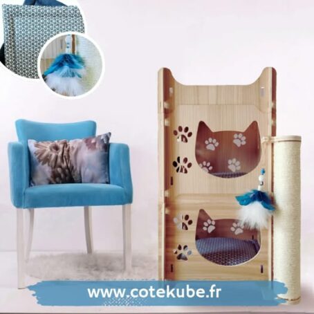 Arbre a chat avec griffoir Chachat - Côté KUBE -1