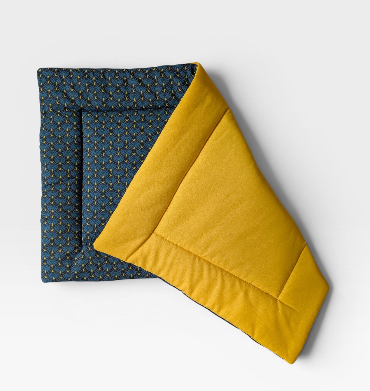 Matelas jaune bleu canard